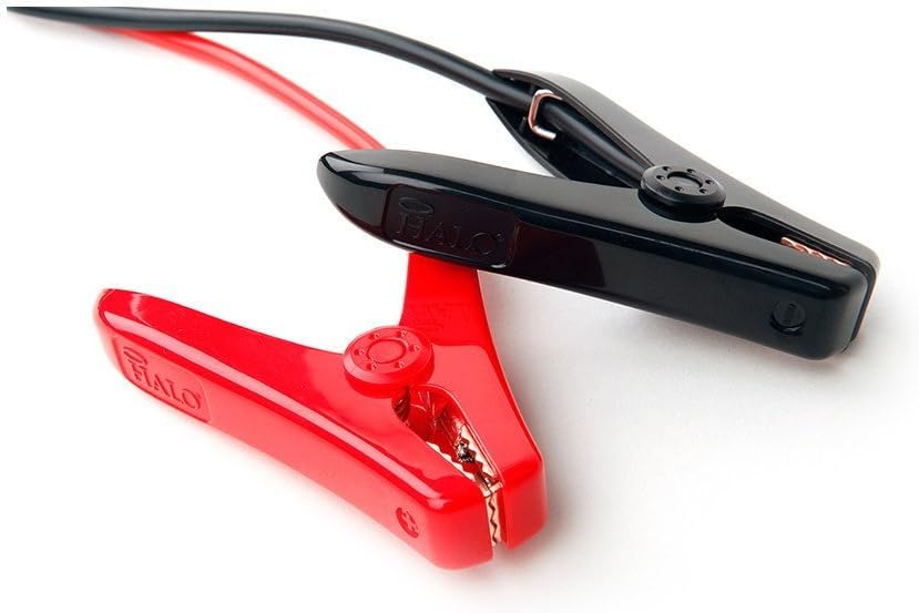 HALO Bolt Mini Jumper Cables | Spark Proof Clamps, Easy-to-Use Replacement Cables for All HALO Portable Jump Starters, Compact Size, Easily Fits In Emergency Kits with Other Car Accessories