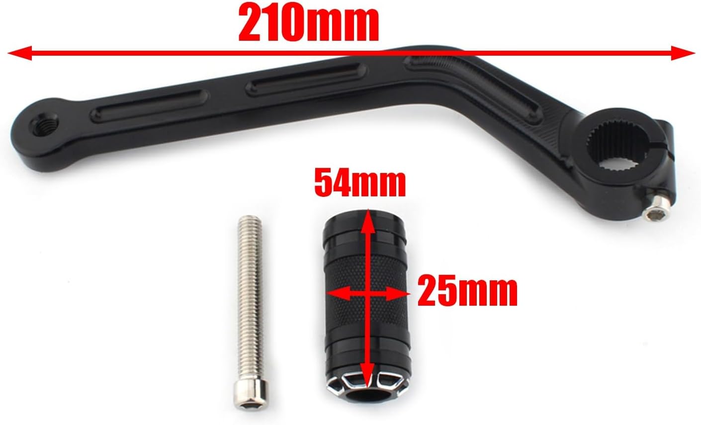 Motorcycle Brake Arm Lever Peg Pedal Black Compatible with Yamaha V-max 1200 1985-2006 2007 2000