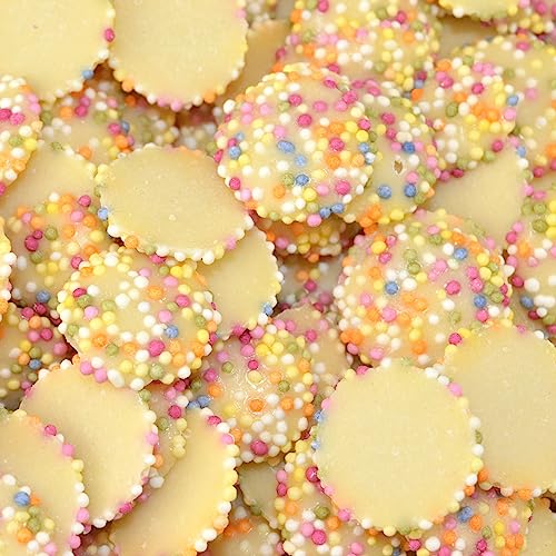Jazzies - Snowies - White Chocolate Jazzles - 1 Kilo Bulk Bag - 1KG - Assorted Sweet Pick and Mix for Parties Gifts and Sharing.