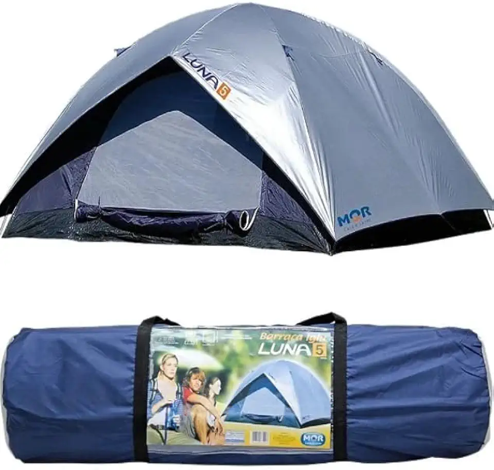 Barraca Luna para 5 Pessoas – Resistente à Chuva, Ventilação Dupla, Ideal para Camping e Praia