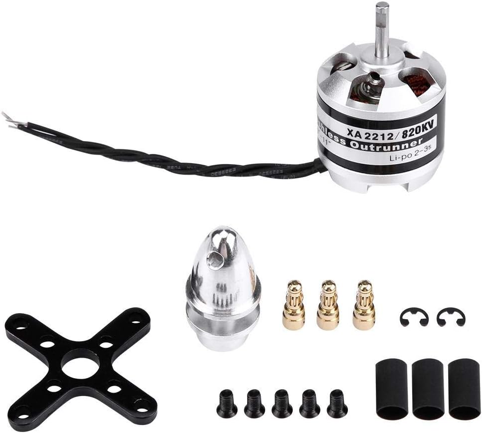 RC Drone Brushless Motor, Emax XA2212 820KV/980KV/1400KV 2-3S Brushless RC Motor for RC Drone Quadcopter Multi-Rotor Aircraft Accessroy Parts RC Accessroies(820KV)