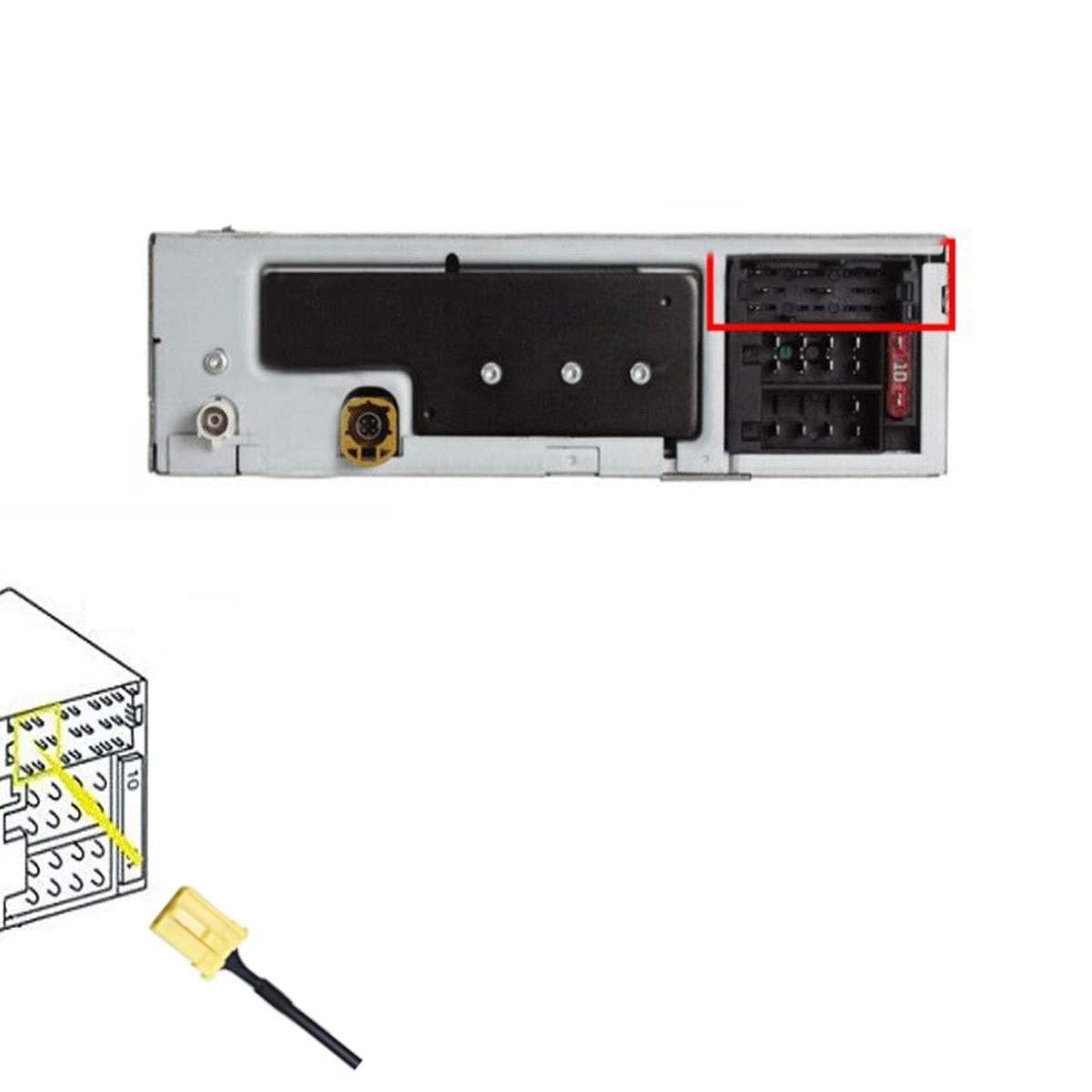 1neiSmartech Cavo Aux In Autoradio Delphi Bosch Fiat 500 Punto Evo 147 Lancia Jack Maschio