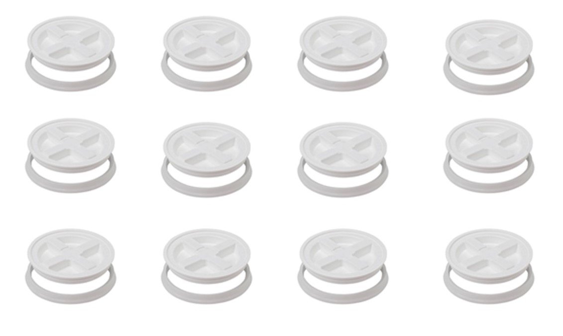 5 Gallon White Gamma Seal Lids -12 Pack