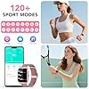 CASCHO Smartwatch Damen mit Telefonfunktion, 1.85'' Smart Watch, 120+Sportmodi Fitnessuhr mit Herzfrequenz/SpO2/Schrittzähler/Schlafmonitor, IP68 Wasserdicht Fitness Tracker für iOS Android,Rosa