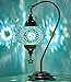 New BOSPHORUS Stunning Handmade Swan Neck Turkish Moroccan Mosaic Glass Table Desk Bedside Lamp Light with Bronze Base (Green)