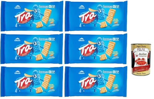 Galbusera Crackers - Galletas saladas saladas (6 x 250 g, galletas saladas de Italia, 400 g)