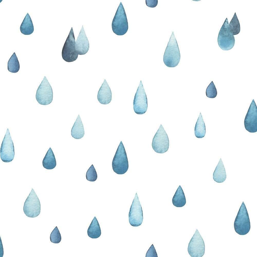 RoomMates RMK11468RL Clara Jean Raindrops Peel and Stick Wallpaper