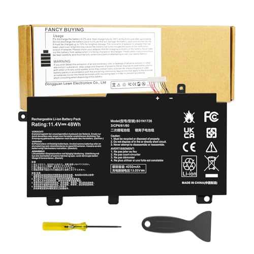 B31N1726 Laptop Battery for Asus FX80 FX80G FX80GD FX80GE FX80GM FX86 FX86FE FX86FM TUF FX504 FX504GE FX504GM FX505 FX505DT FX505DY FX505GE FX505GD FX505GM FA506IU A17 FA706II B31BNEH B31BN91 A41LK9H