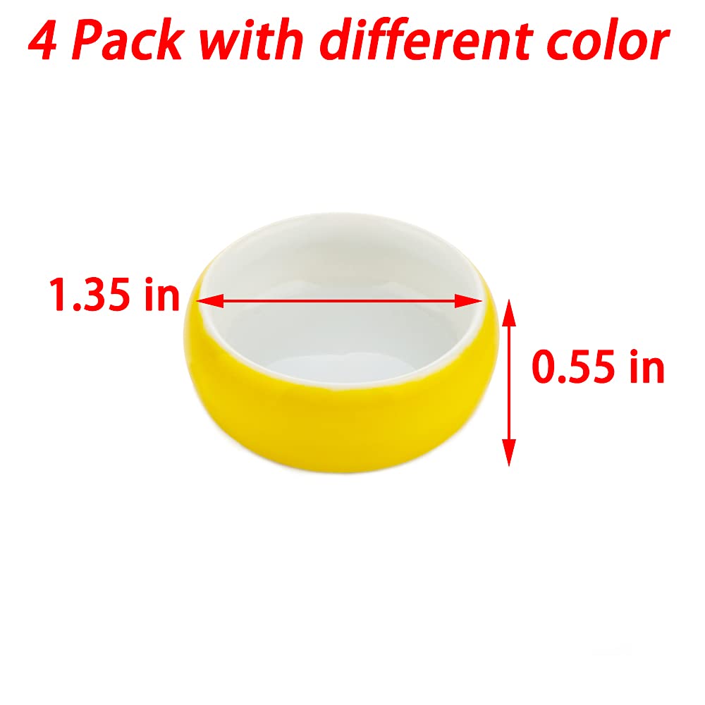 4 Bunte Keramik-Futternäpfe Für Kleintiere – 3,5 Cm Durchmesser, 1,4 Cm Hoch, Für Einsiedlerkrebse, Spinnen, Insekten & Mehr