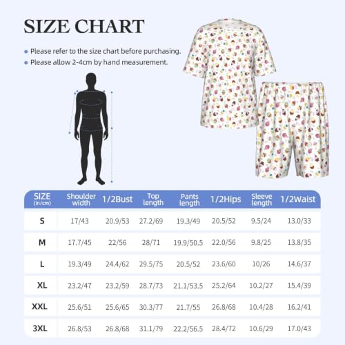 Pyjama short homme extensible et doux imprimé cupcakes - 4