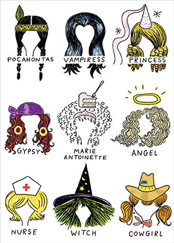 RSVP Nine Hair Styles : All About The Hair Humorous : Funny Halloween Card