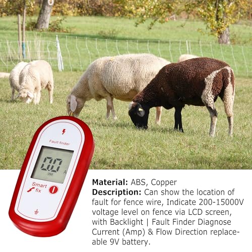 Image of Electric Fence Voltage Tester and Fault Finder, Voltage 200-15000V | Handheld Fence Fault Finder Fence Tester for Farms