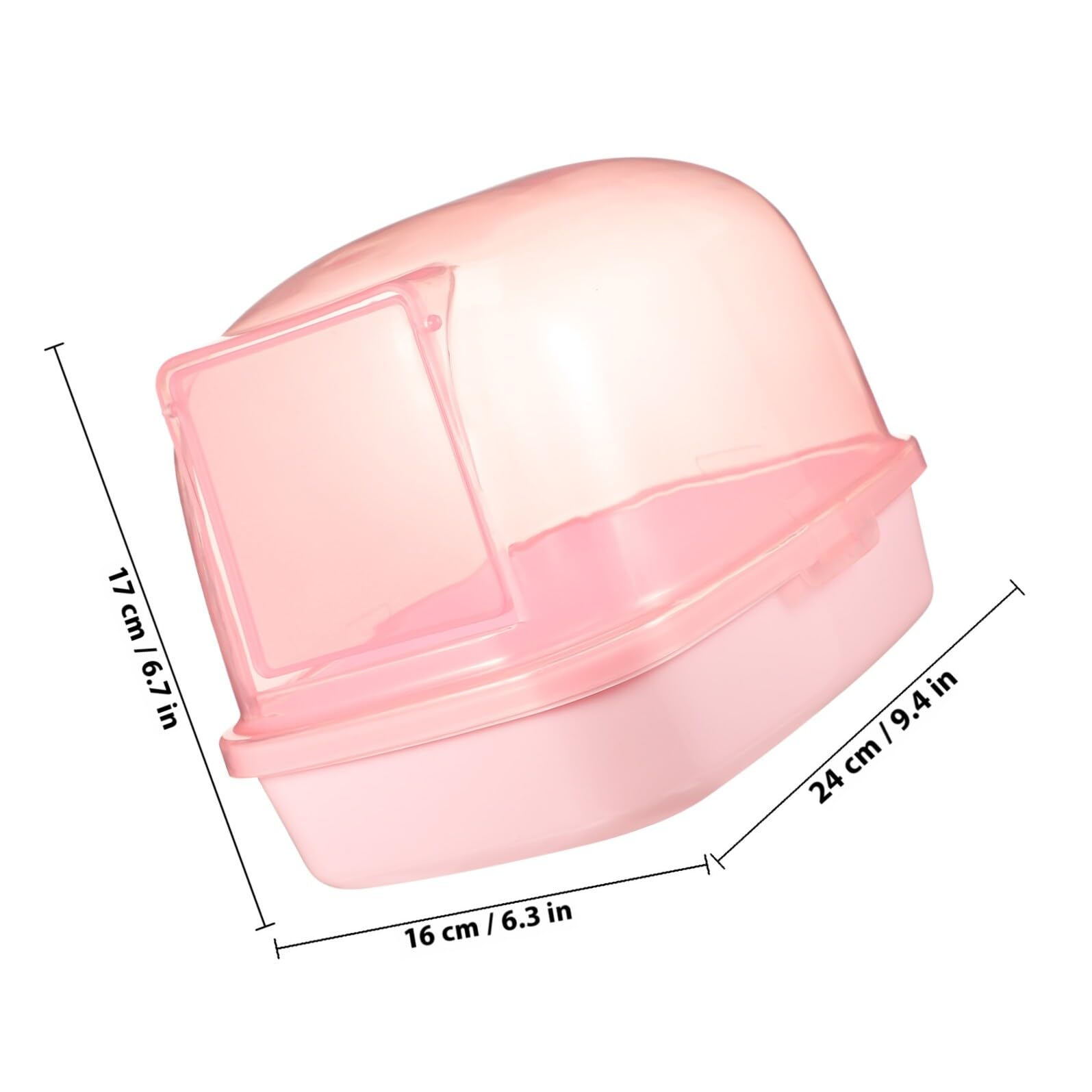 UPKOCH Ecktoilette Hamster aus Kunststoff Rosa Transparent für Chinchilla und Kleintiere Geeignet für Käfig Schlichtes Design