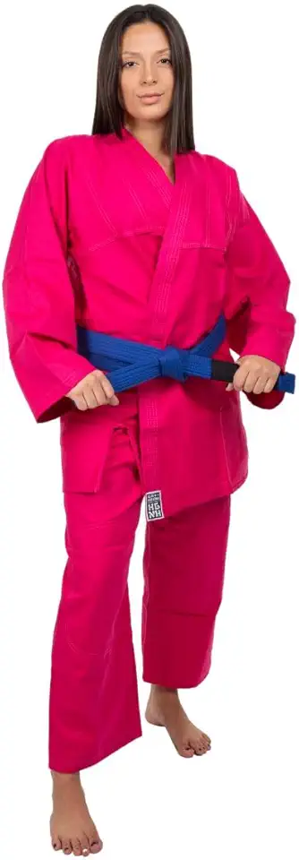 Kimono Adulto Reforçado Judo Jiu-Jitsu, Haganah, Rosa, A0