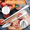 15 Pack Grapefruit Spoons and 3 Grapefruit Knife, Stainless Steel Flatware Set Serrated Edges, Grapefruit Utensil Set for Peeling and Scooping the Pulp, Cutting Utensil Kitchen for Fruit Kiwi Orange