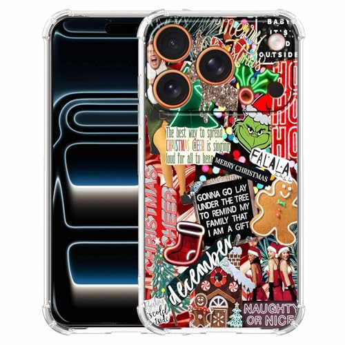 Coque iPhone 17 Pro Max en TPU souple au motif collage de vacances d'hiver