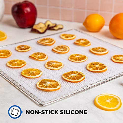 Image of Silicone Dehydrator Sheets, 14 x 14 Inch (6 Pack) - Reusable Non-Stick Dehydrator Mats, BPA-Free Food-Grade Tray Liners, Cut-to-Fit Accessories for Jerky & Fruit, Compatible with Excalibur by Lova