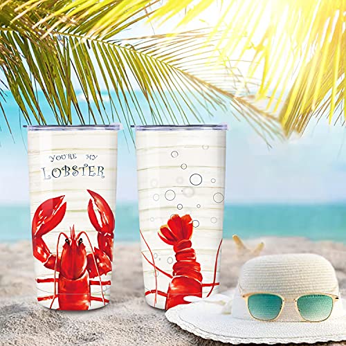 NymphFable 20oz Langosta Taza Termo Cafe Para Llevar Taza Termica Acero Inoxidable Taza Personalizada - Imagen 4