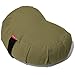 Peace Yoga Zafu Meditation Buckwheat Filled Crescent Cotton Bolster Pillow Cushion – Green