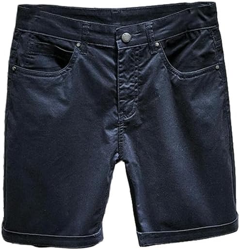 USTZFTBCL Summer Men's Casual Loose Breeches Mid-Length Thin Elastic Shorts