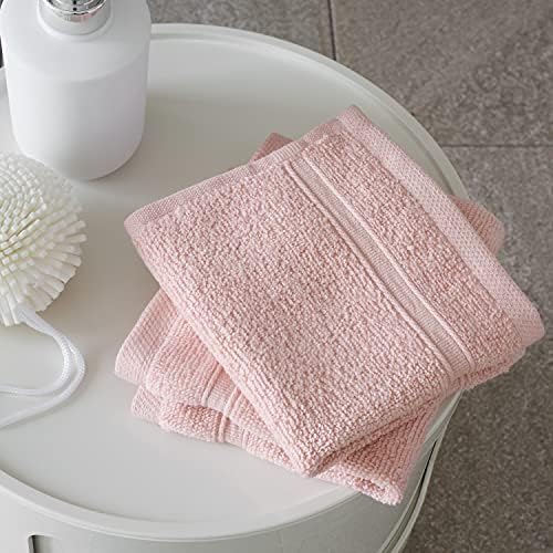 Catherine Lansfield Zero Twist Face Cloth Pair Pink
