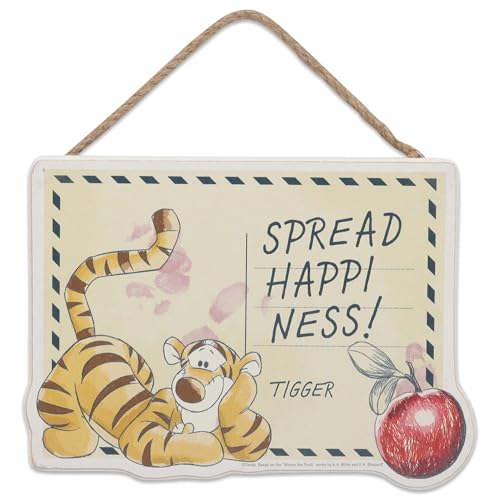 Disney Winnie the Pooh Tigger Spread Happiness Hanging Wood Wall Decor