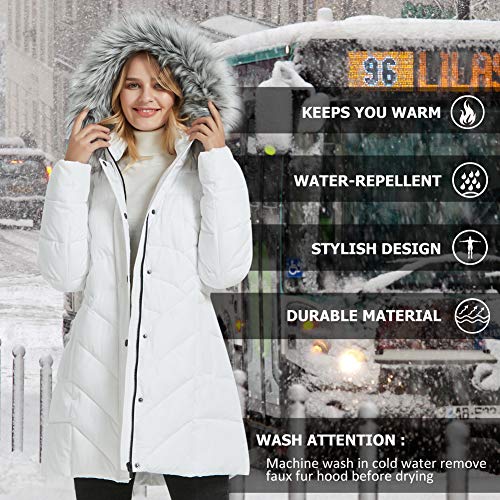 Binacl Hooded Warm Winter Golf Coats, Snow Mountain Cycling Snow Women Gift Lined Outwear Great With Skirt Cotton Padding Jacket For Girl With Luxury Faux Trimmed Fur Fit For Sweatshirt(Royal Blue,Xs) #TOP6