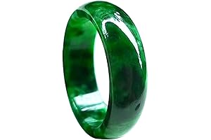 Genuine Jade Rings for Women, Size 7 - Natural Chinese Good Luck Jewelry