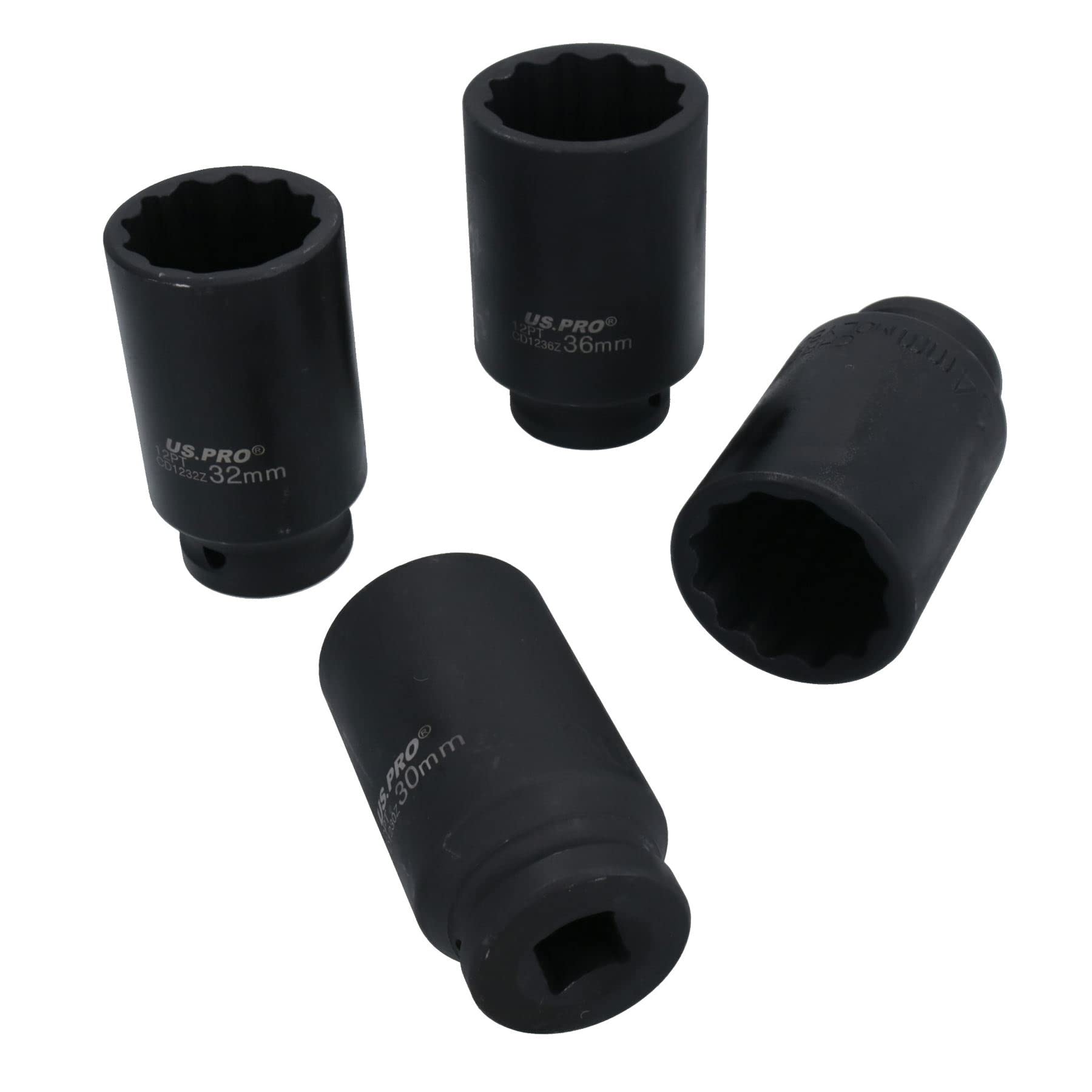 1/2 cala Napęd głęboko nasadka do piasty 30 mm 32 mm 34 mm 36 mm 12 punktów 4 szt