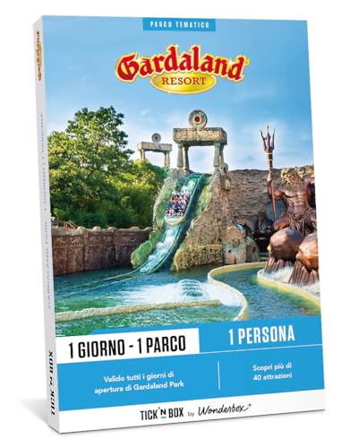 Tick&Box - Cofanetto Regalo - Gardaland Park - 1 Giorni 1 Parco - 1 Persona - 1 Biglietto per 1 Giornata a Gardaland Park, Valido Tutti i Giorni di Apertura