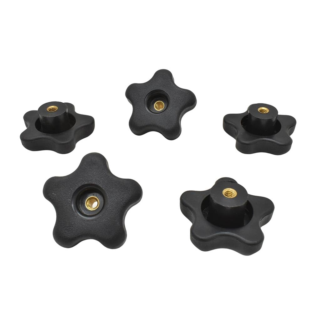 Big Horn 19707B-5PK 5 Star Thru Knob 1/4 x 20 (5/PK)