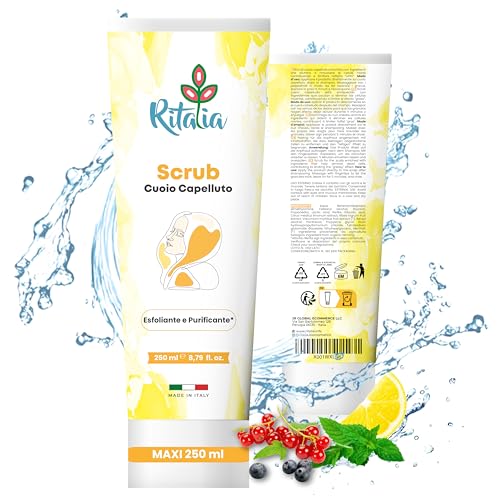 #Commissioniguadagnate<br>Grande 250ml SCRUB CUOIO CAPELLUTO di ® Bio SENZA SOLFATI ne PARABENI Esfoliante cuoio capelluto Scalp Scrub capelli Grassi Secchi purificante e Riequilibra Peeling pulizia cute capelli