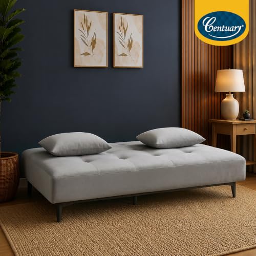Image of Centuary EasyFlip Sofa Cum Bed, 3-in-1 Sofa,Recliner & Double Bed,Grey Mist