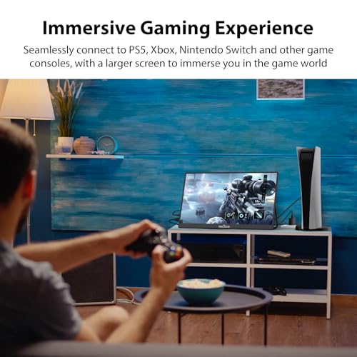 Image of InnoView Portable Monitor 18.5 inch 100HZ 120% sRGB, 1080P FHD IPS Large Portable Monitors for Laptop USB C HDMI HDR Travel Monitor with Kickstand Mac PC Xbox PS4 /5 Switch