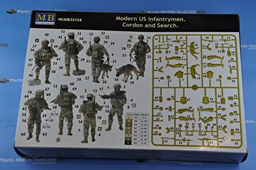 Miniatura 3 de Masterbox INFANTRYMENS modernos de EE. UU. Cordon and Search 4 Figuras 135 Master Box 35154