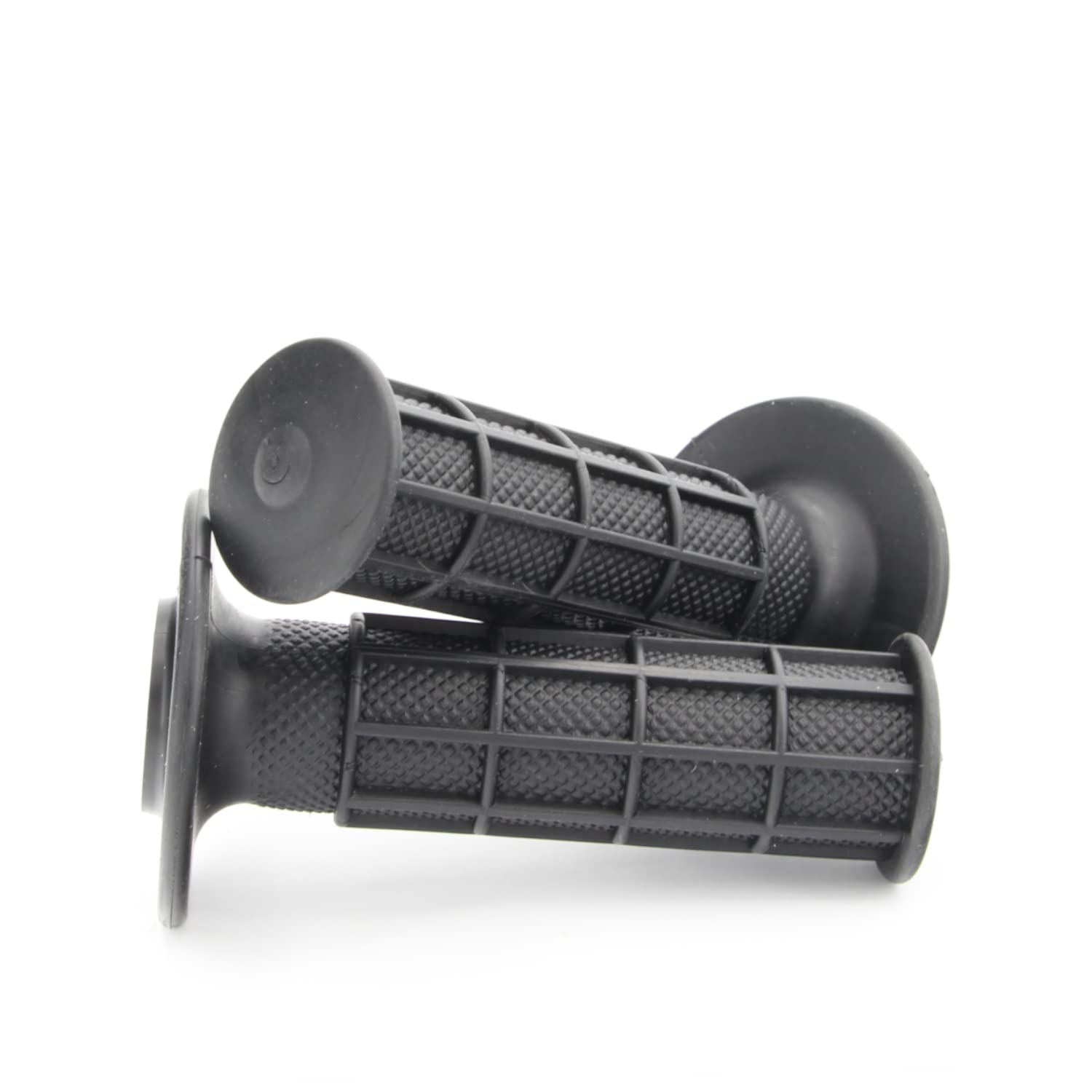 Area1 Uniwersalne uchwyty na kierownicę motocykla, 2 sztuki, 1 x 22 mm + 1 x 24-25 mm (7/8/1"), czarne, kompatybilne z KSR, (retro)