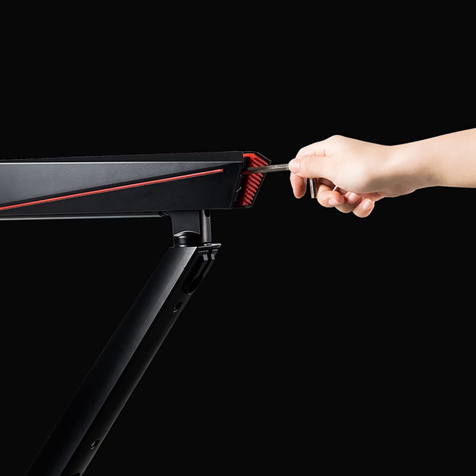 Support de bureau pour moniteur Support de bureau for moniteur unique à ressort mécanique, support de moniteur de jeu de 17 à 32 pouces, bras de moniteur réglable, support de bureau avec pince en C et