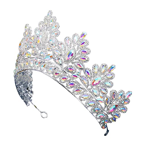 Corona exagerada de diamante Ab, tocado de novia, decoraciones for el cabello, corona de princesa, tiaras de boda, tocado de novia, tiaras de cumpleaños nupcial, corona delicada, decoración for el cab