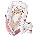 Dytxe-shelf Baby Nest Baby Lounger for Newborn Co Sleeping, Chaise Longue en Coton Doux et Respirant, adaptée aux Nouveau-nés, Portable pour Les Voyages, Cadeau de Douche Essentiel pour Nouveau-né