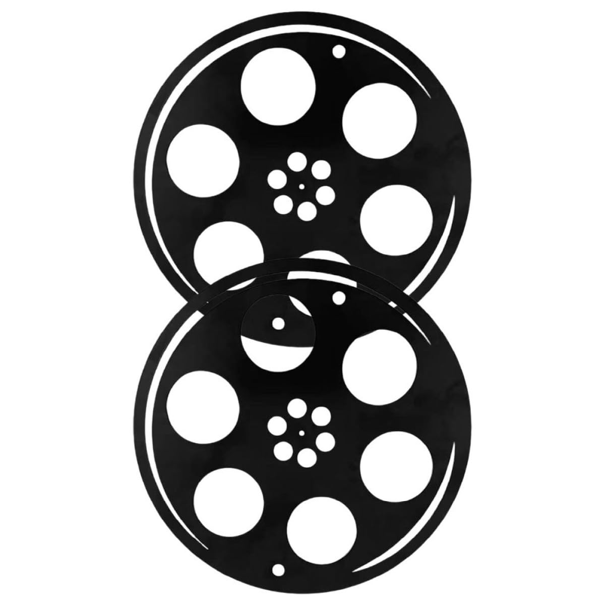 Bobines de film en métal vintage déco cinéma lot de 2