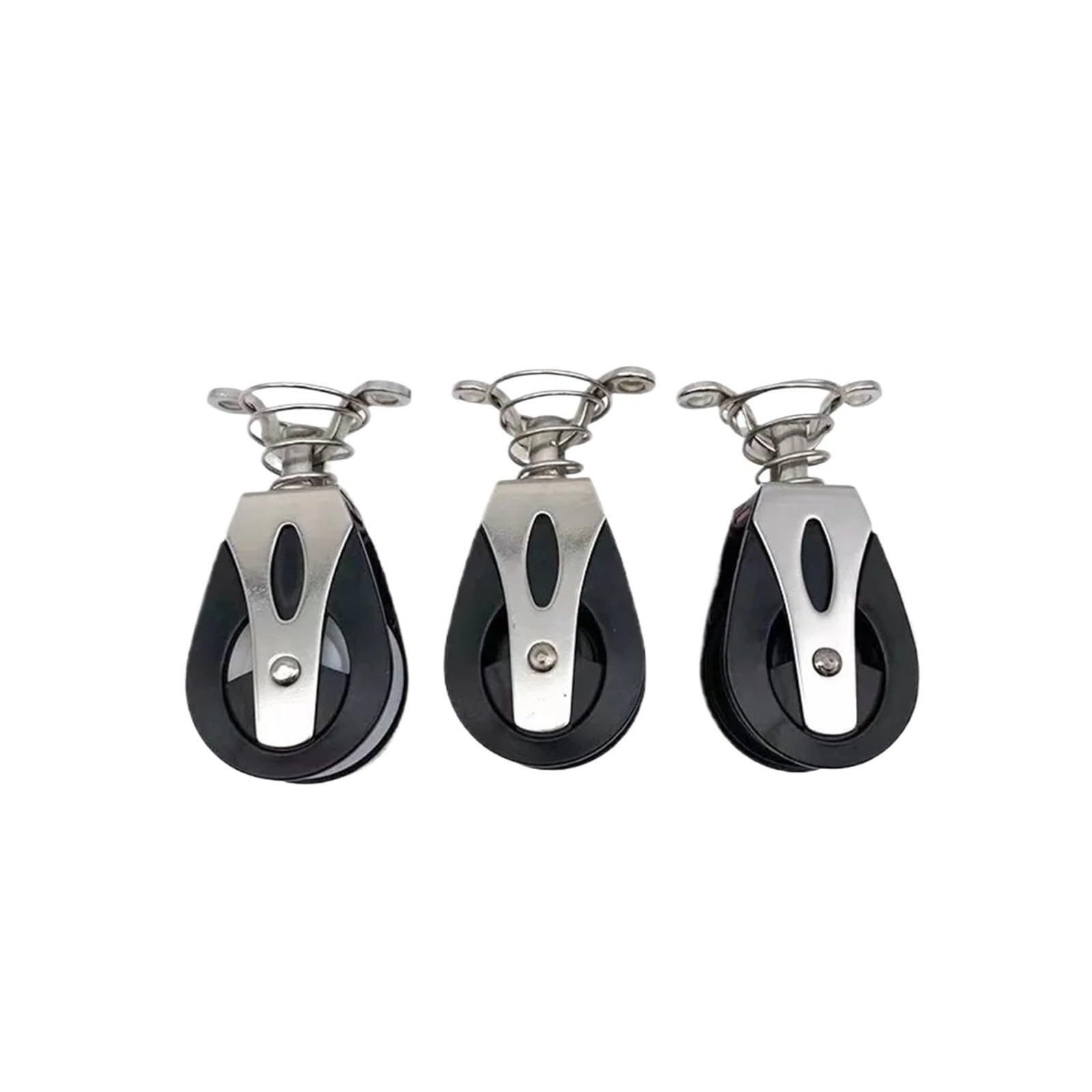 Système de poulie en nylon et acier inoxydable 316, 85 x 40 mm, bloc élévateur marin, poulie pivotante durable pour applications de bateau, voile et gréement