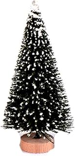 10ピースの造られたクリスマスツリー置物サイズのシルクシーダーパインツリーミニミニチュアマイクロ景観新年妖精の庭の装飾(3,8.5cm x4.3cm)