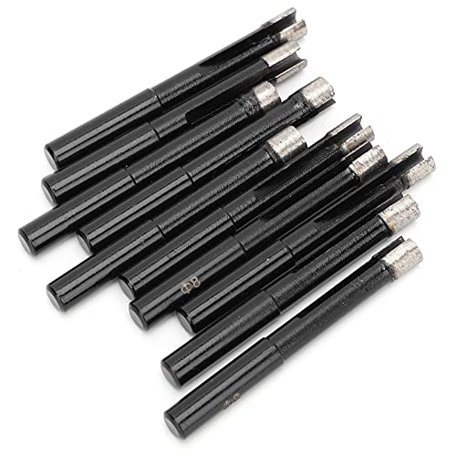 10Pcs Drill Bit, Core Bit for Ceramic Tile Marble Granite, Hole Saw Opener Cutter with 8mm Diameter, Compatible with Hand Drill and Bench Drill, Durable