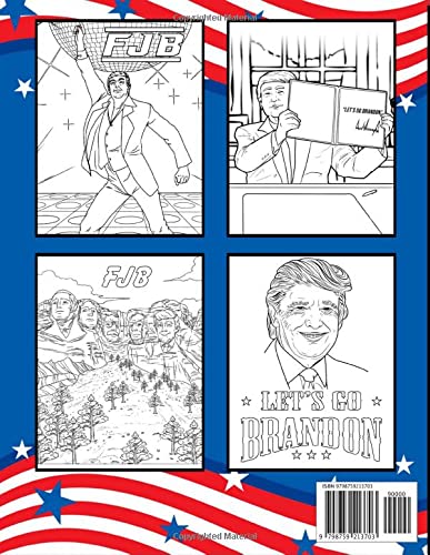 Lets Go Brandon Coloring Book: Let's Go Brandon Patriotic FJB Funny Political Coloring Book For Adu