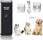 Dog Clippers Pet Grooming Clippers Kit,Low Noise Shaver Portable Electric USB Rechargeable Cordless Trimmer for Dogs,Cats and Other Pets (Pink Set)