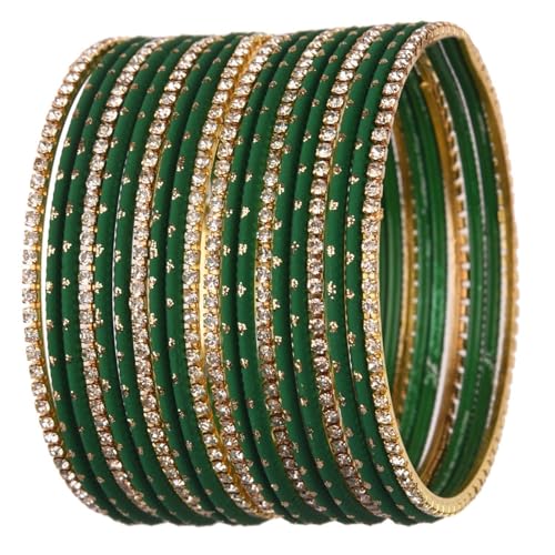 Efulgenz Rhinestone CZ Bangles Set