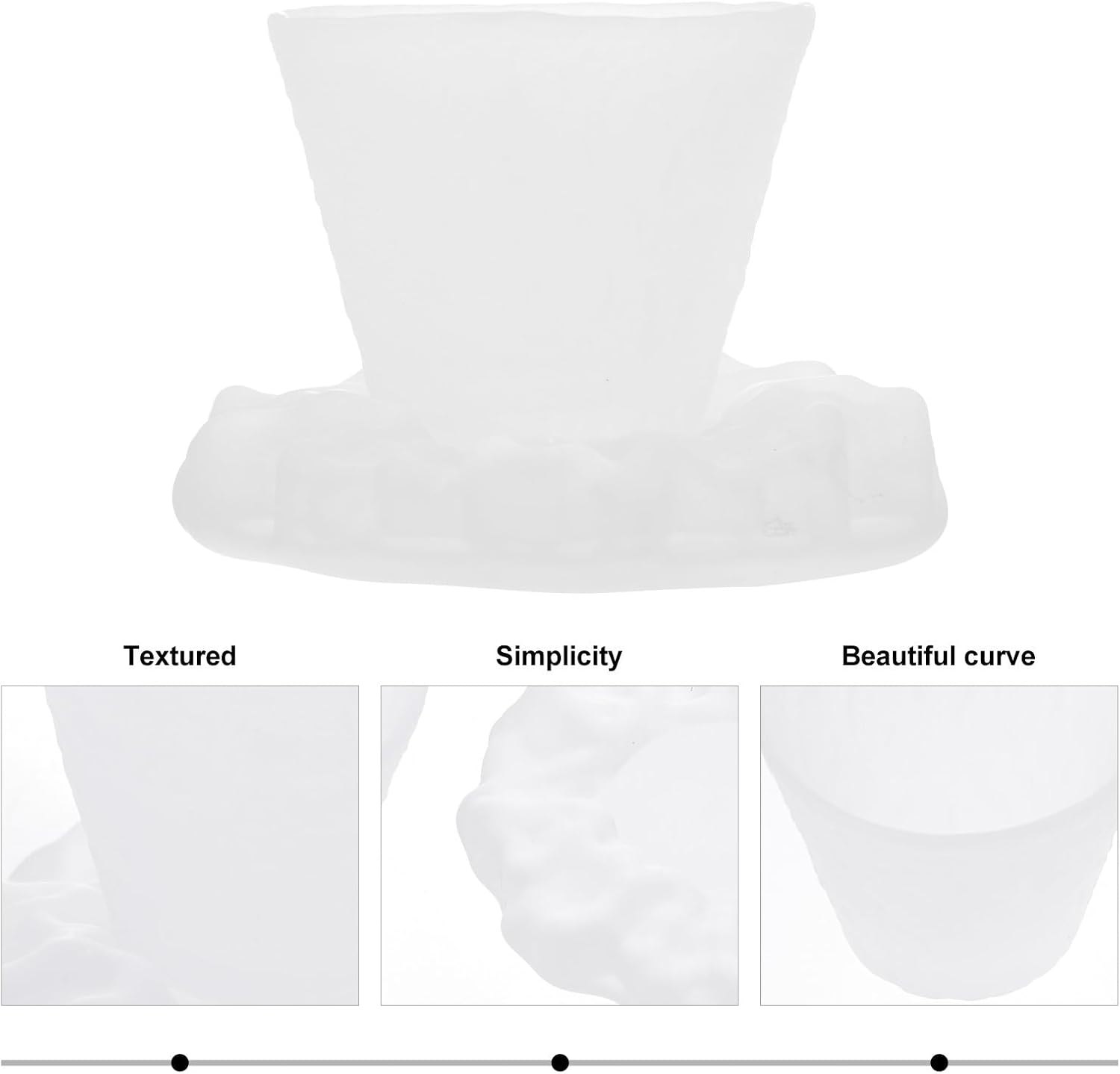 IMIKEYA Delicate Glass Teacup Set with Coaster for Puer Oolong Tea