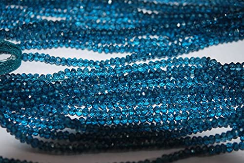 Quartz mystique bleu de Londres en perles rondelles facettées haut de gamme pour création LKBEADS