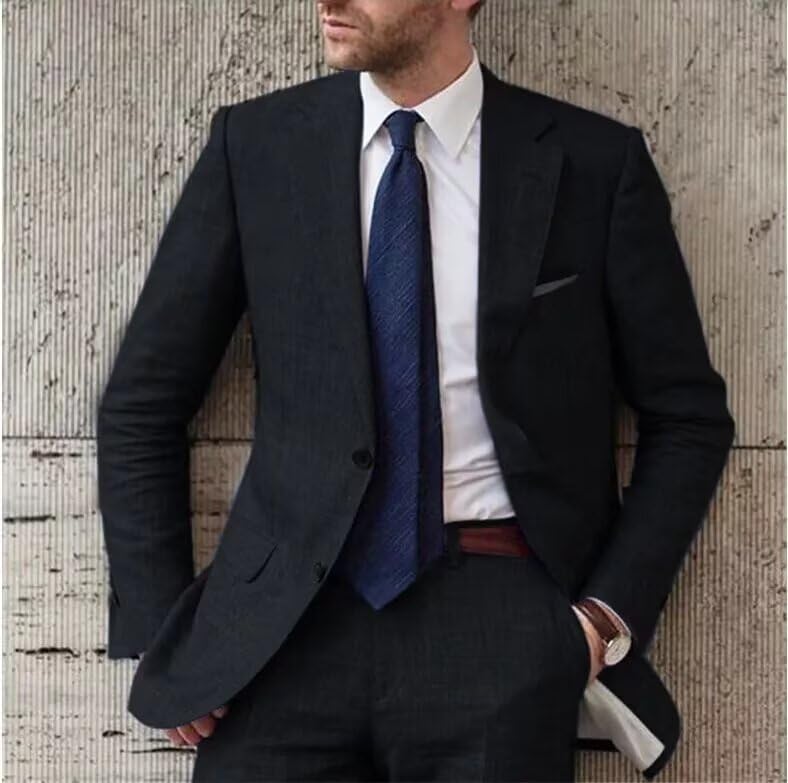 Men's Summer Linen Blazer Sport Coats Regular Fit Casual Suit Jacket Lightweight Beach Wedding Prom Blazers for Men3