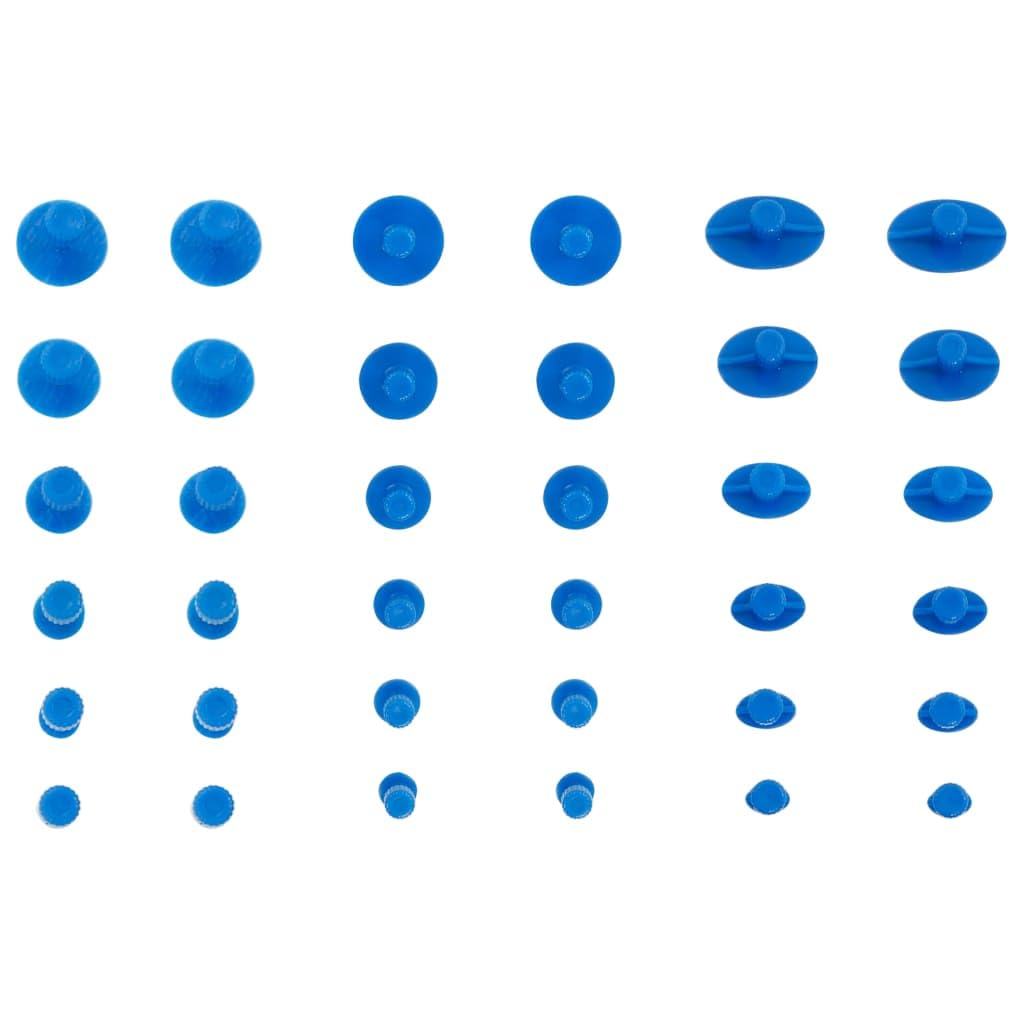 Set di 36 bottoni in plastica per riparazione auto, con cacciavite, pinze, martello, per officina, garage, auto, montaggio e manutenzione